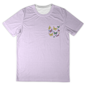 Pink Butterfly Pocket Tee