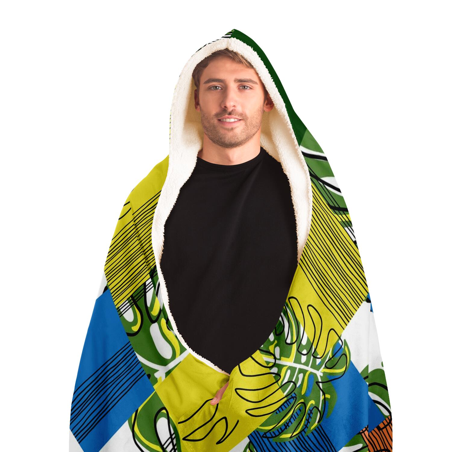 Palm Leaf Hooded Blanket